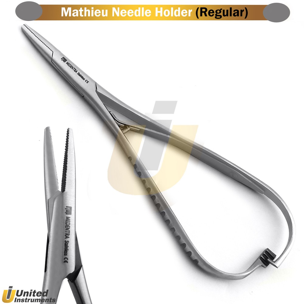 Dental Lab Mathieu Needle Holder Forceps Orthodontic Suturing Holding Driver New