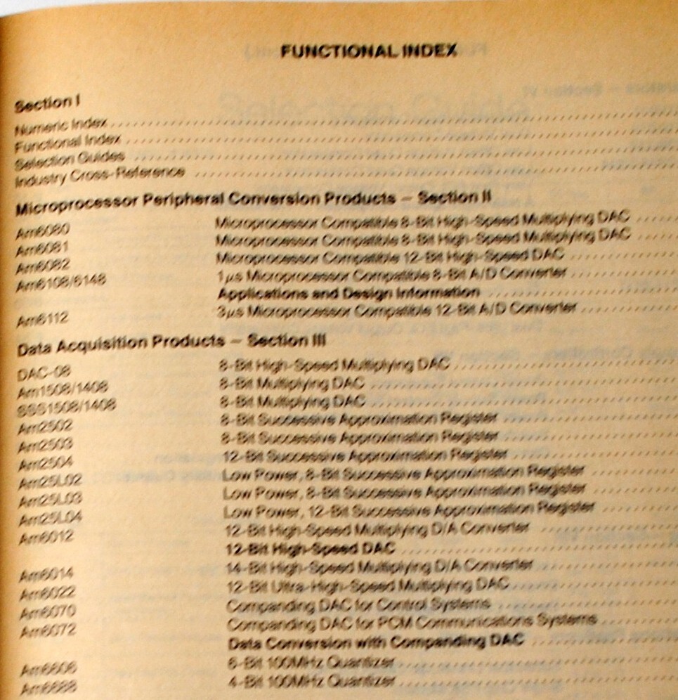 " ANALOG and Communication Products Data Book" by Advanced Micro Devices