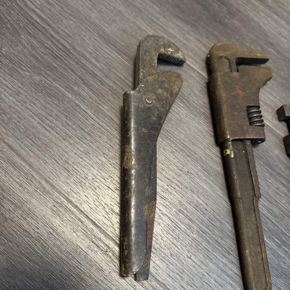 3 Vintage Adjustable Spanners /wrenches
