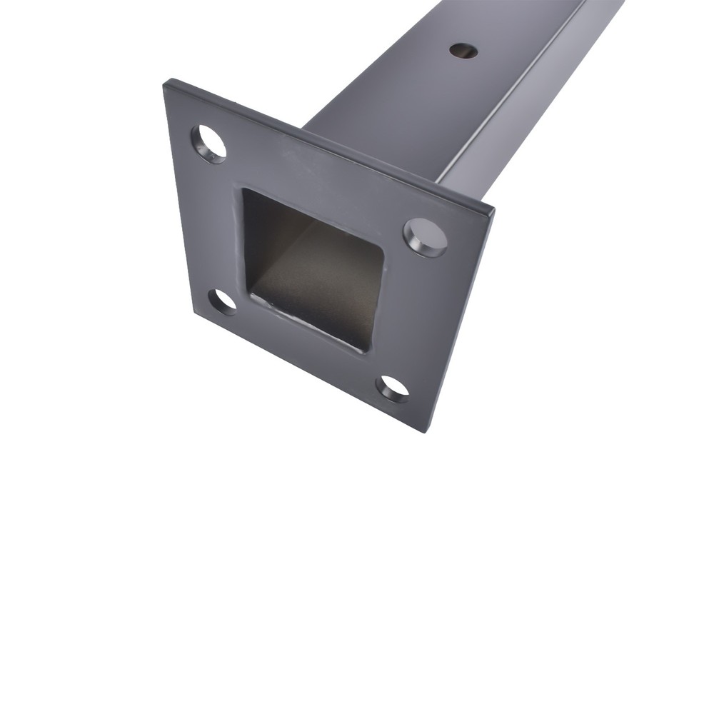 Black 35" Corner Cable Railing Post - Stainless Steel Surface Mount Kit