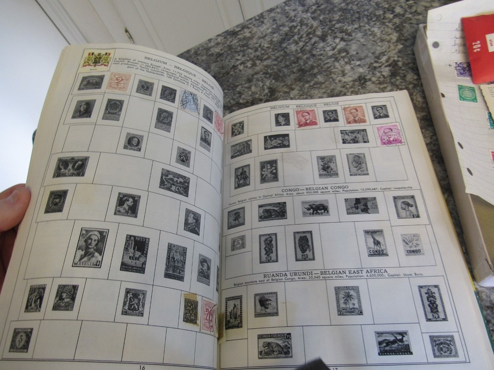My First Stamp Album Vintage 1960 Minkus Publications Includes Many Stamps