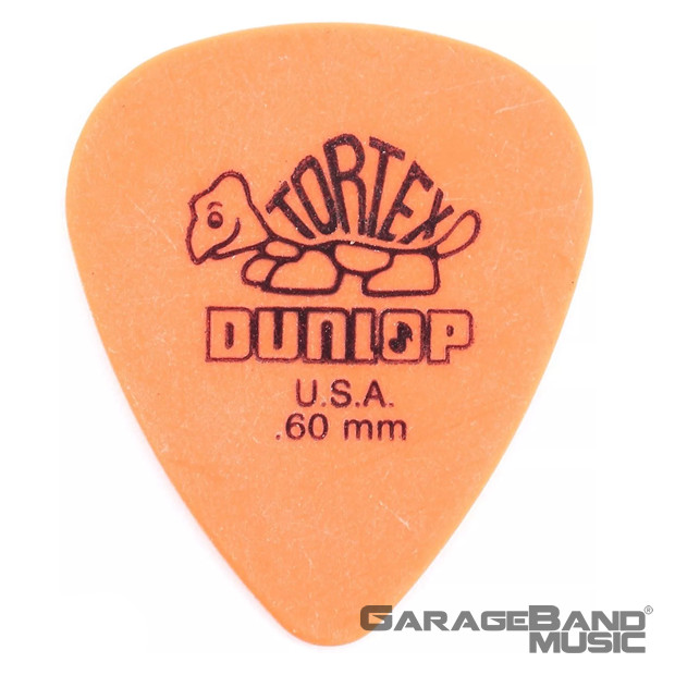 Dunlop 418P.60 Tortex Standard .60mm Orange Guitar Picks, 12-Pack