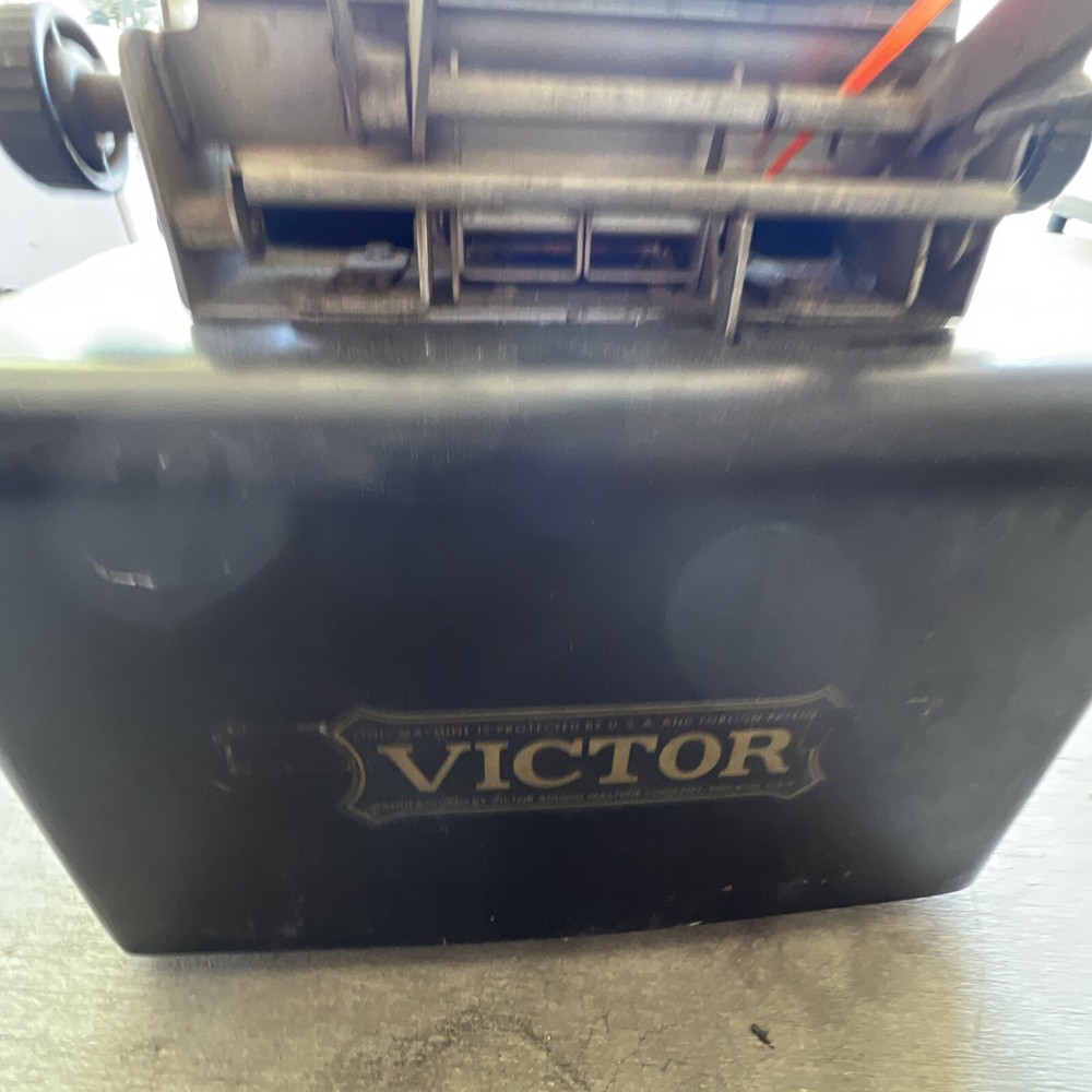 Antique Original Victor Adding Machine 18”x 10” Heavy