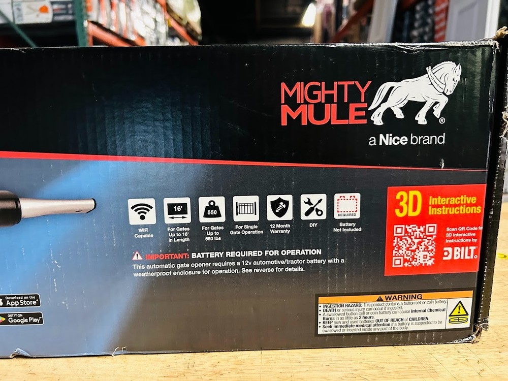 Mighty Mule MM371W Single Swing Automatic Gate Opener