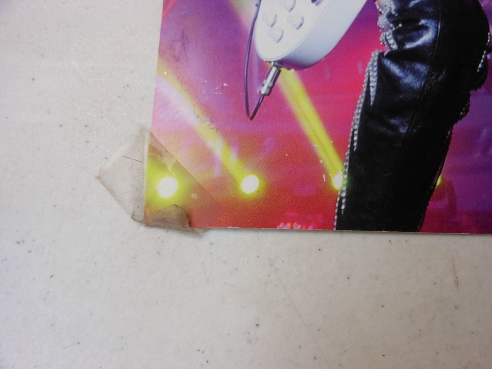 Tommy Thayer Signed 8X10 Photo with Guitar Pic ROUGH CONDITION