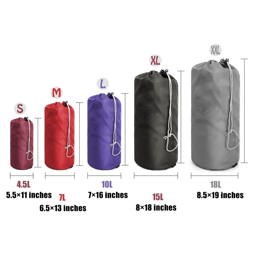 BeeGreen Stuff Sack for Backpacking Drawstring Storage Bag with Dus... Fast Ship