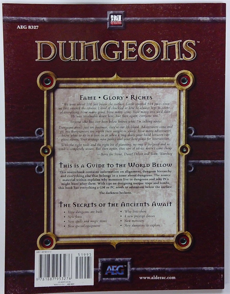 D20 SYSTEM: DUNGEONS AEG8327
