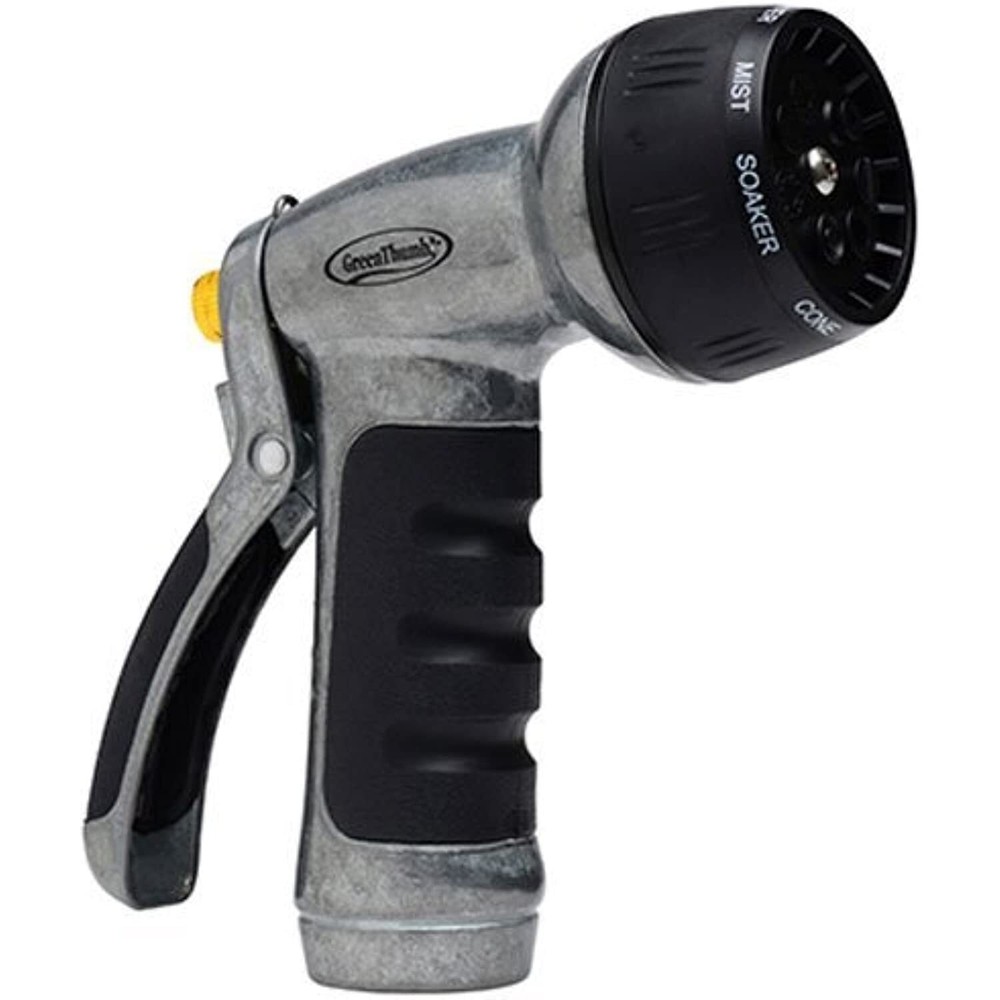 Melnor 00451-GT 7-Pattern Thumb Heavy Duty Adjustable Nozzle, Green