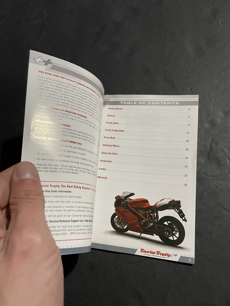 tourist trophy ps2 Manual Only