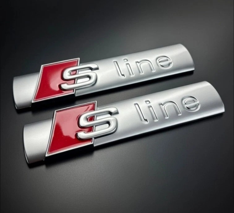 Audi S-Line emblem original lettering 2 pieces