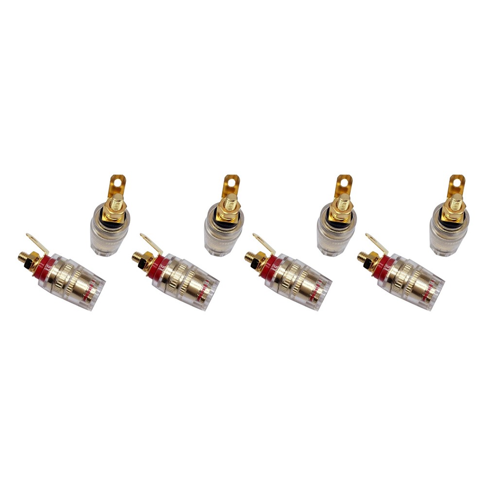 8* New 4mm Amplifier Speaker Terminal Binding Post Banana Plug Socket Connector