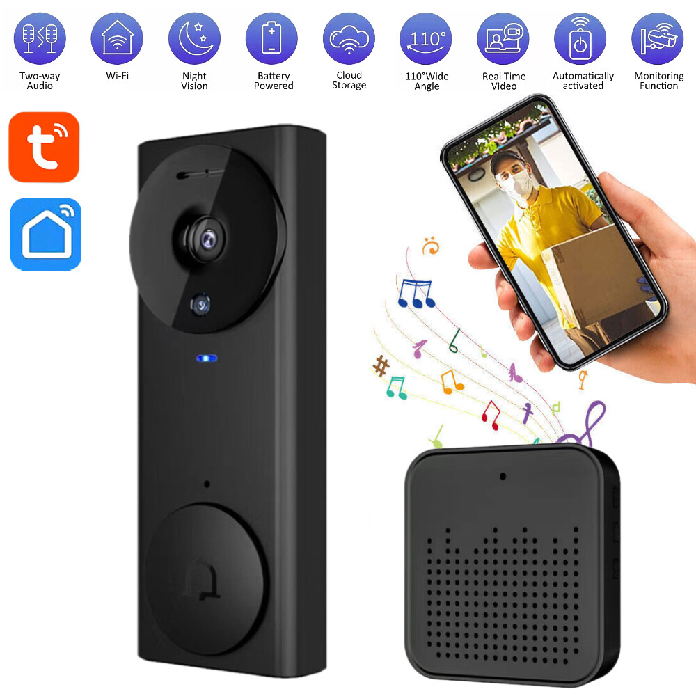 Wireless Security Smart WiFi Doorbell Intercom Video Camera Door Bell Chime
