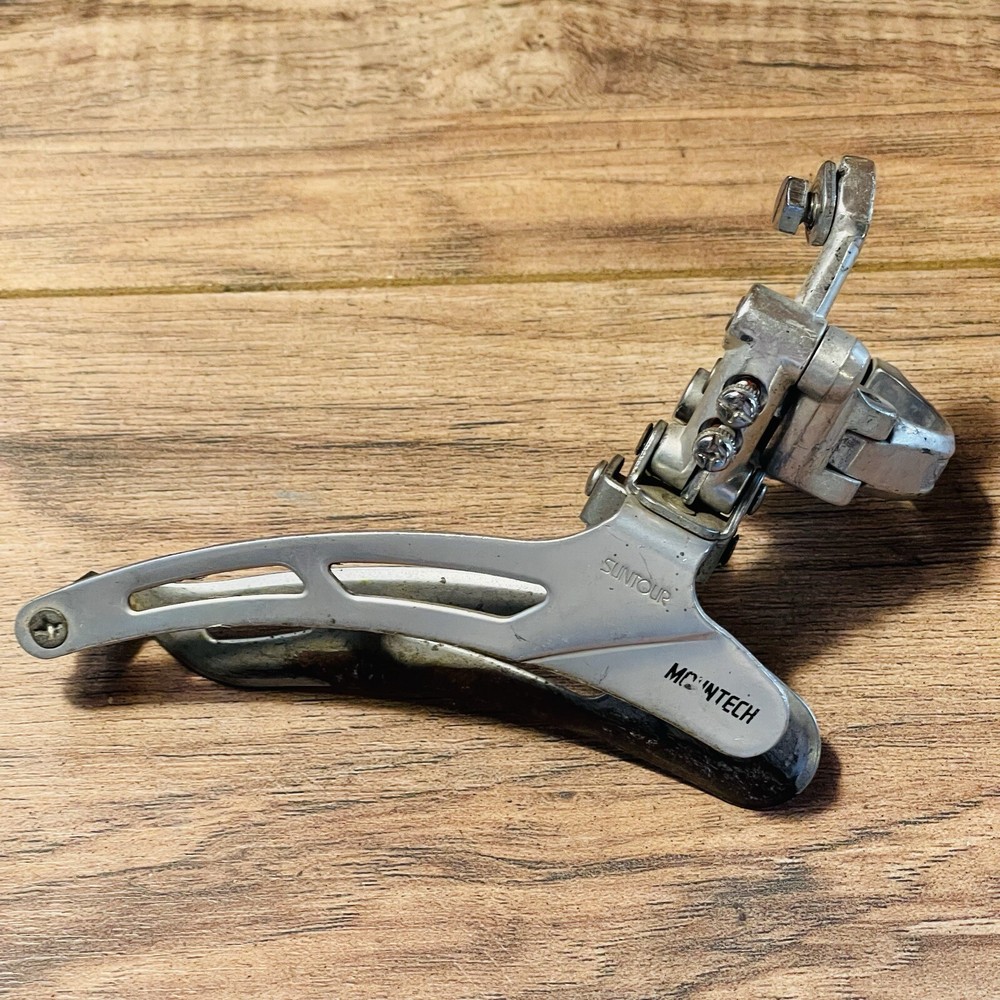 Vintage Suntour Mountech 28.6 Clamp Front Derailleur Bottom Pull 
