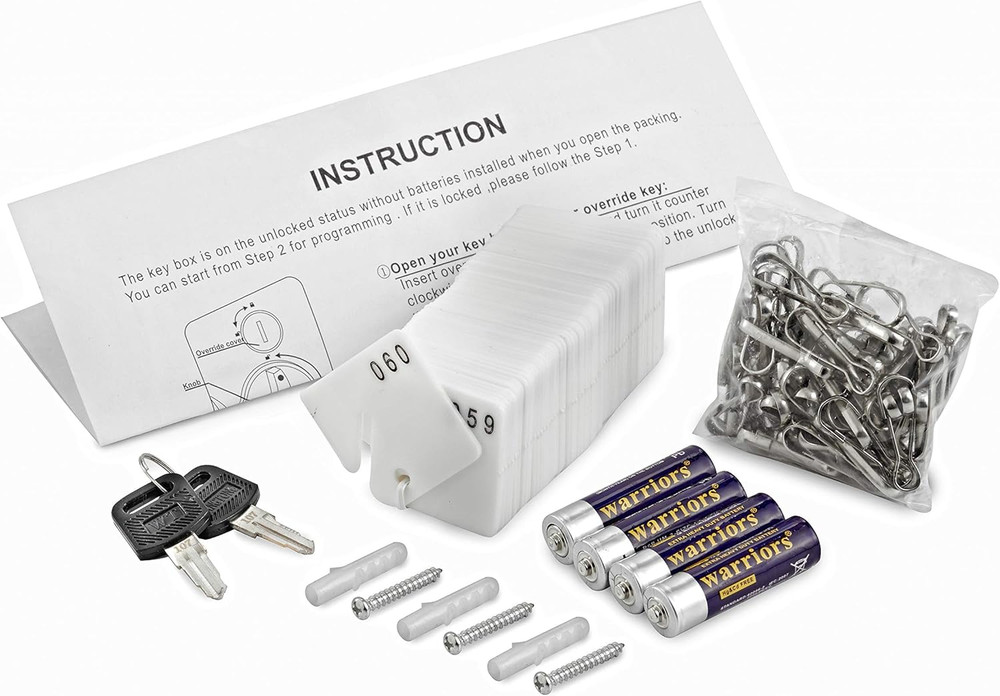 Key Holder Wall Mount - 60 Keys Lock Box with Code, Key Cabinet Wall Mount, Vale