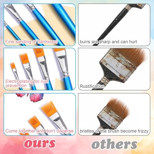 Nogeqi 4PCS Grainer Brush Set for Unique Texture - Professional Flat Comb