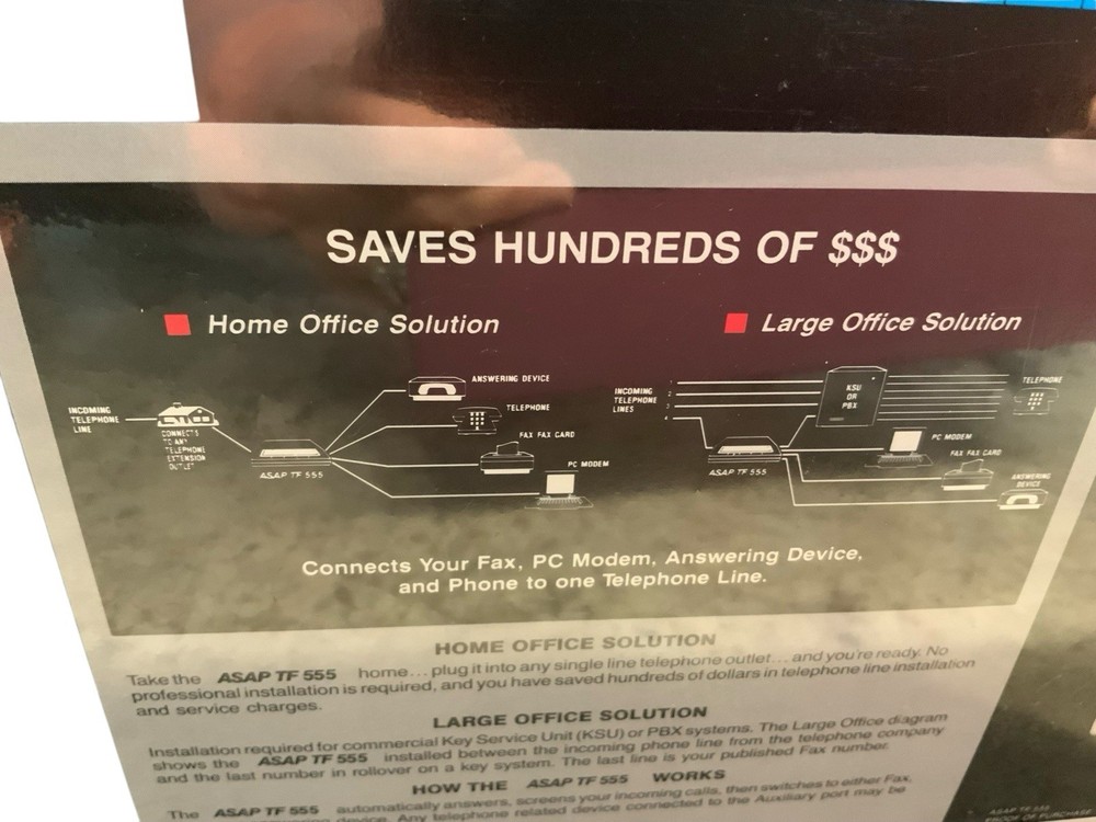 NEW SEALED Fax Switch Command Communications ASAP TF 555