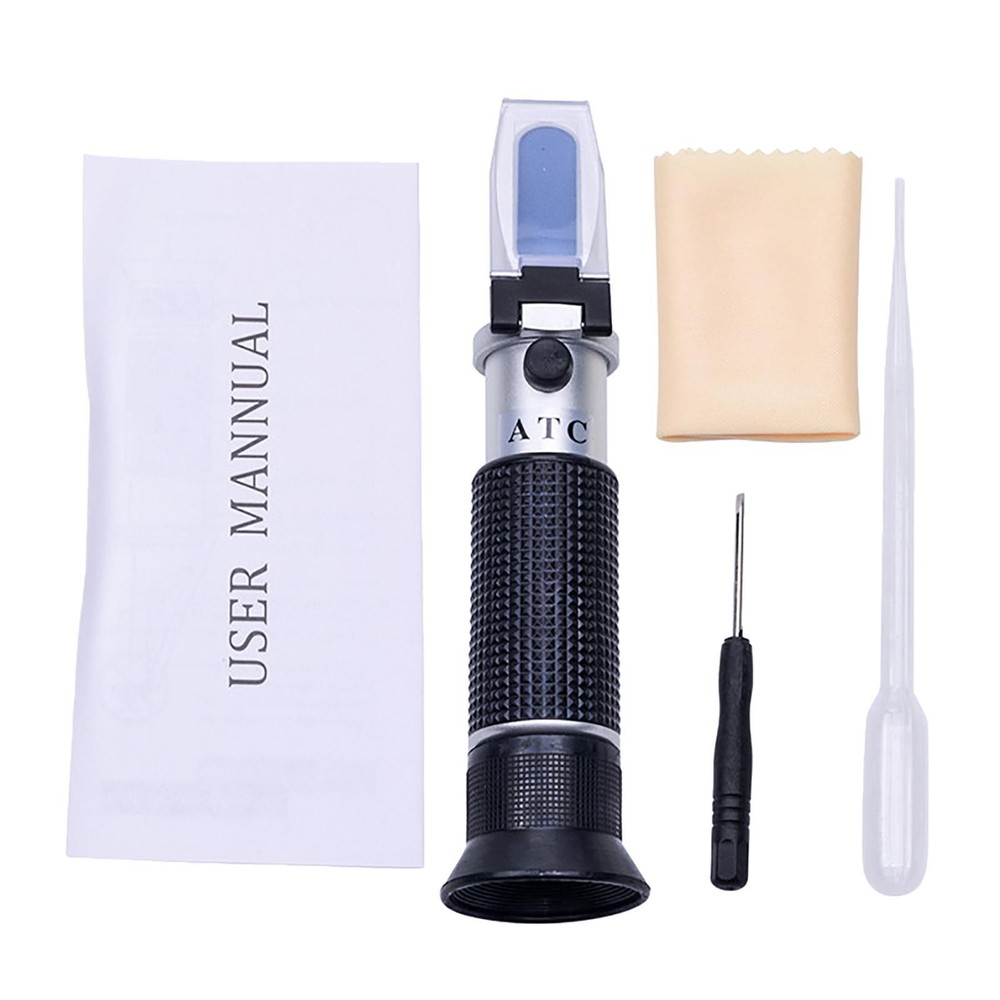 Brix Refractometer Prism Refractometer Aluminum Hydrometer for Fruit Sugar