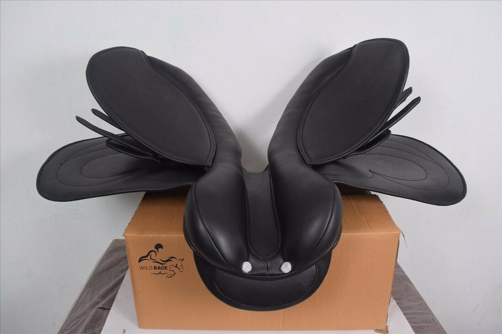 Leather Jumping/Close contact, Double Flap Changeable Gullets Saddle