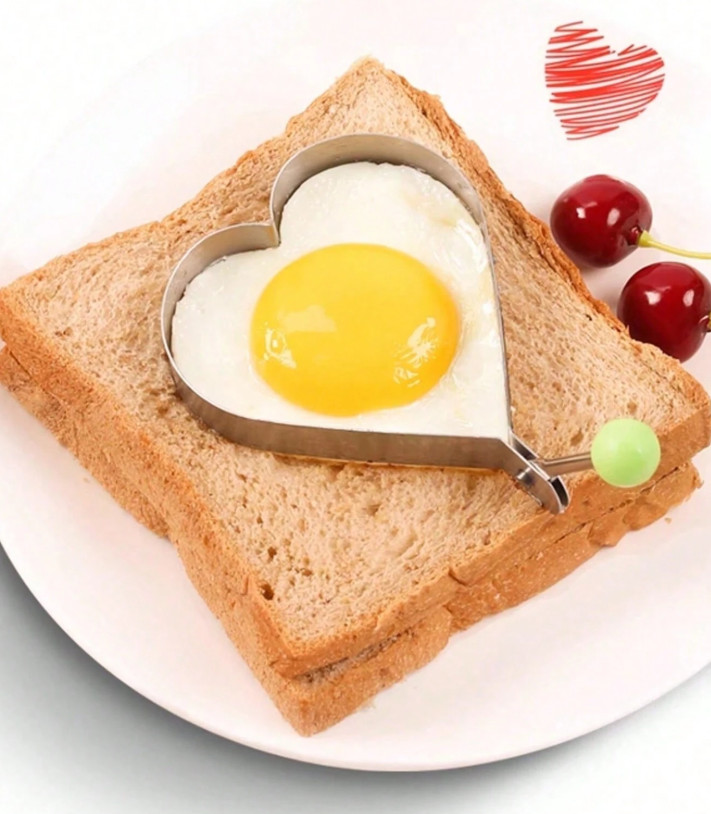 4pcs Stainless Steel Fried Egg Mold Pancake Shaper Kitchen Cooking Tool