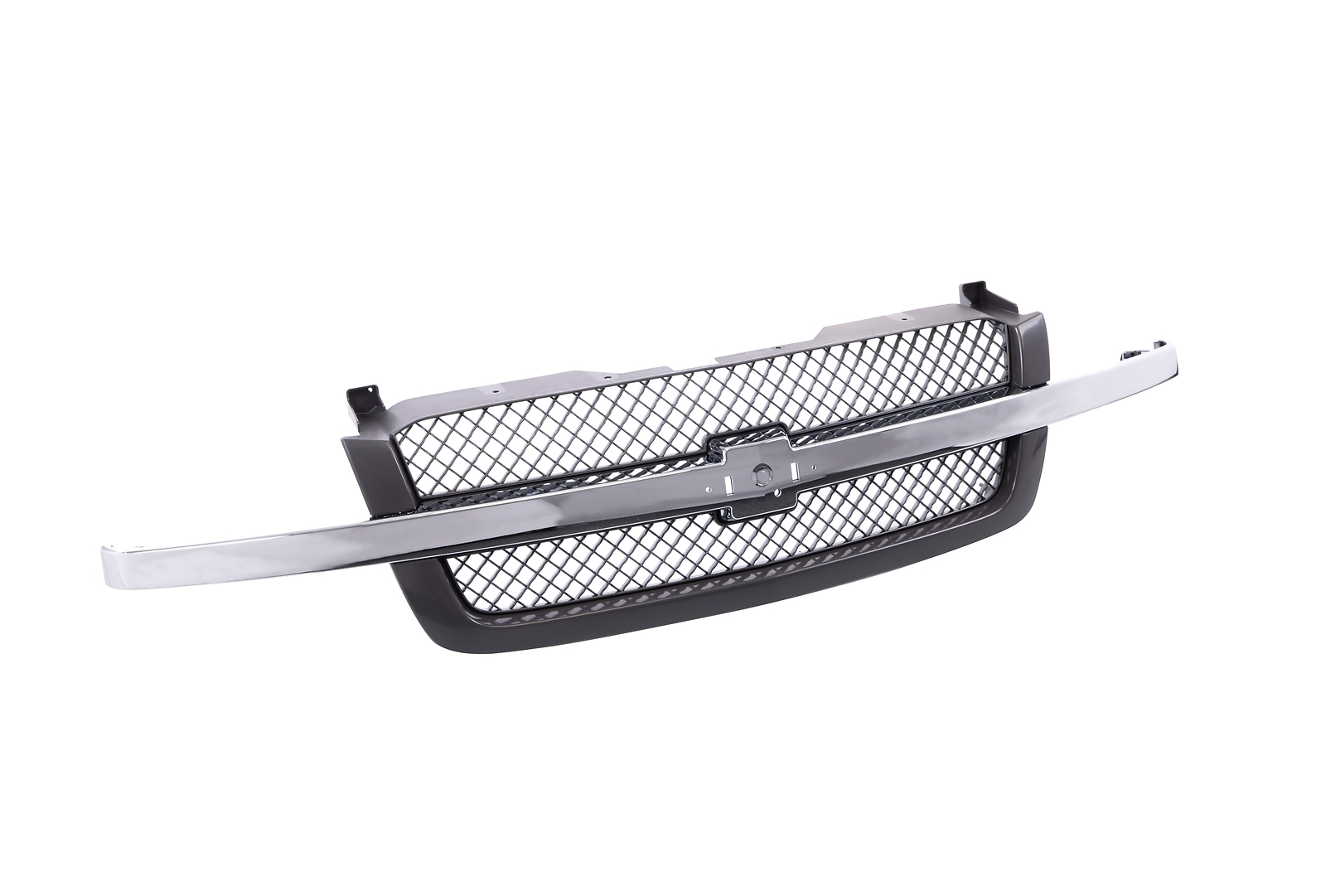 Grille w/Chrome Molding Center Bar For 03-07 Silverado 1500 2500 3500 Avalanche
