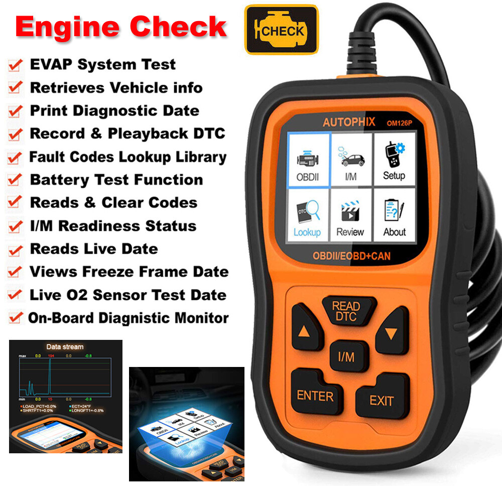 Professional OBD2 Diagnostic Device Car Scanner Check Engine Light Code Reader