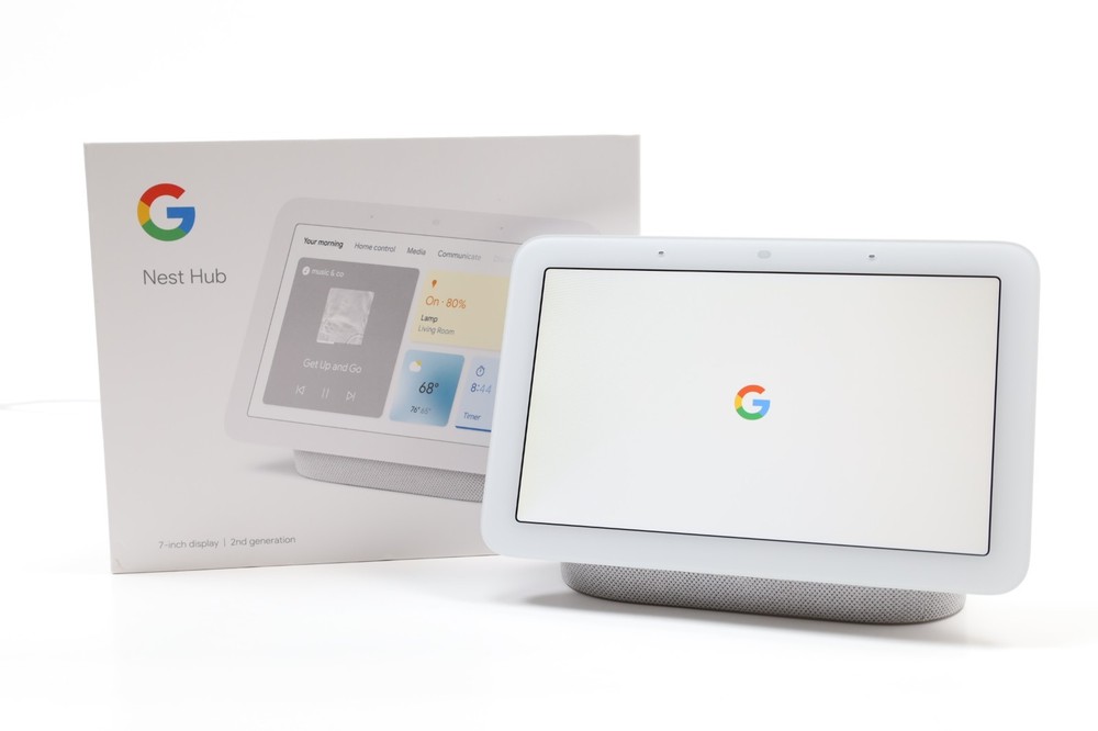 Google - Nest Hub 2nd Generation 7' Smart Display - GA01331-US - Chalk White
