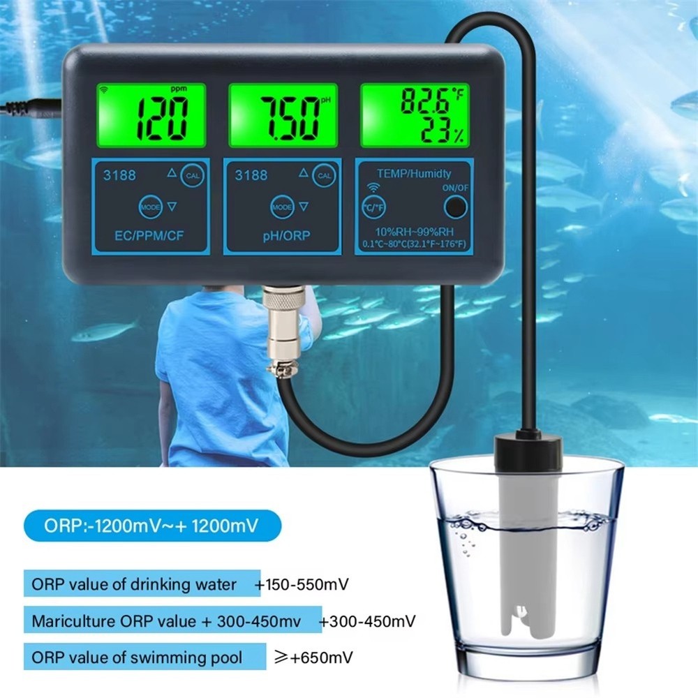 Tuya WiFi 7 In1 Water Quality Tester Multi-Parameter Water Analyzer9803