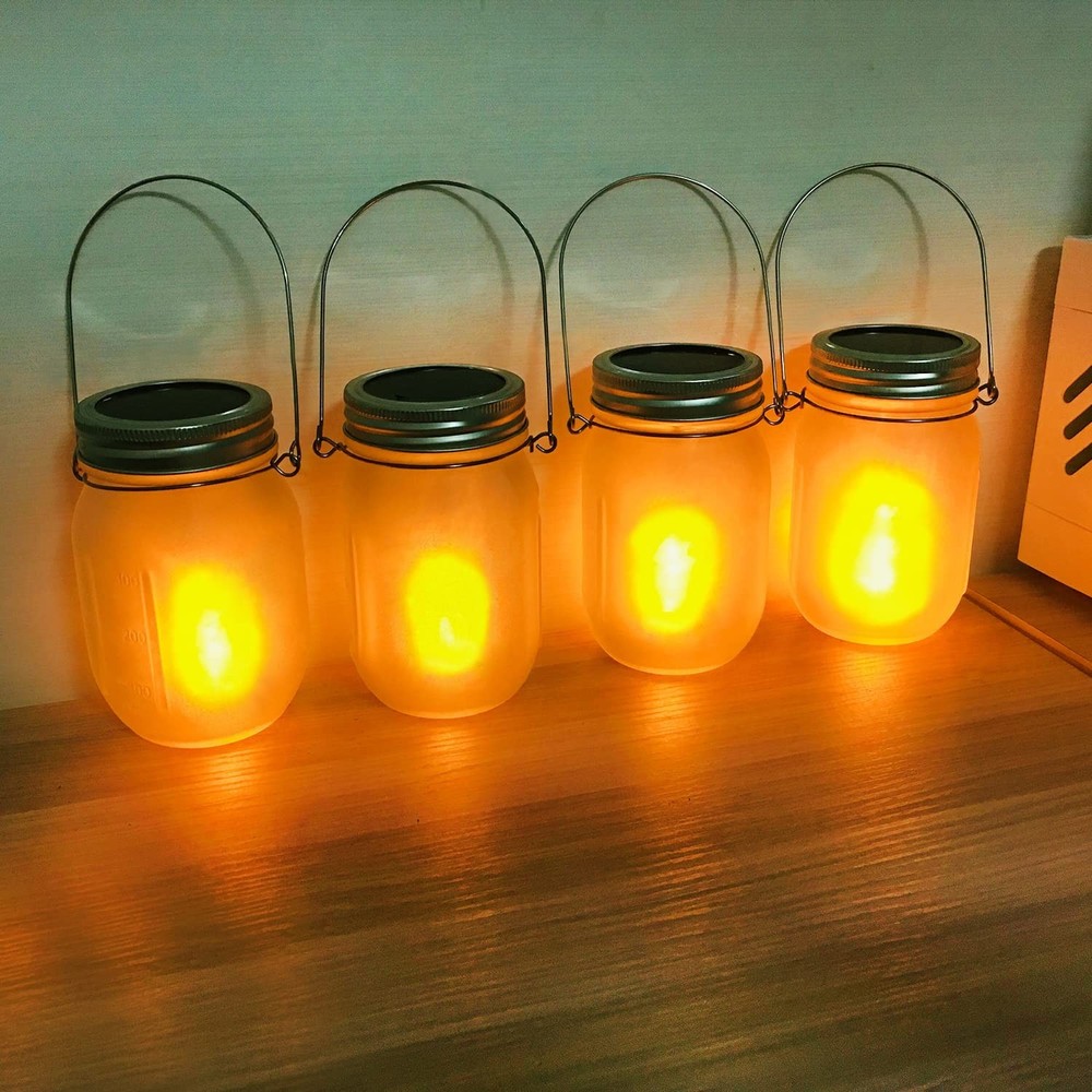 Solar Flicker Torch Lights, 6 Pack Waterproof Dancing Flicker Lanterns Lights...