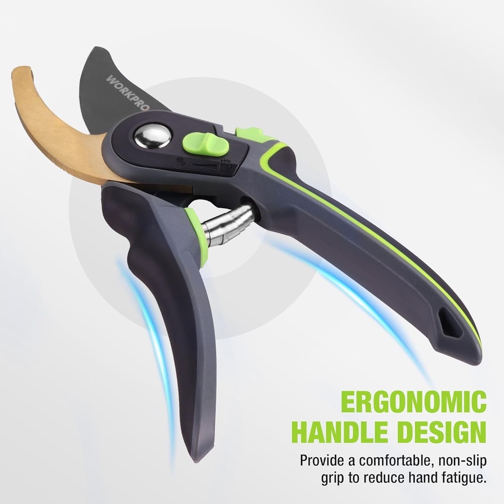 Ergonomic 9" Bypass Garden Shears - Durable Titanium Blades for Precision Cuts