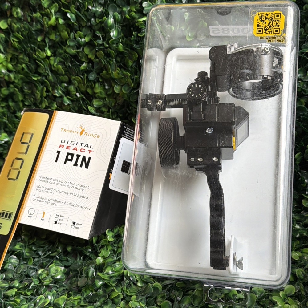 Trophy Ridge Digital React One, 1 Pin .010 RH, Slider Bow Sight Read Description
