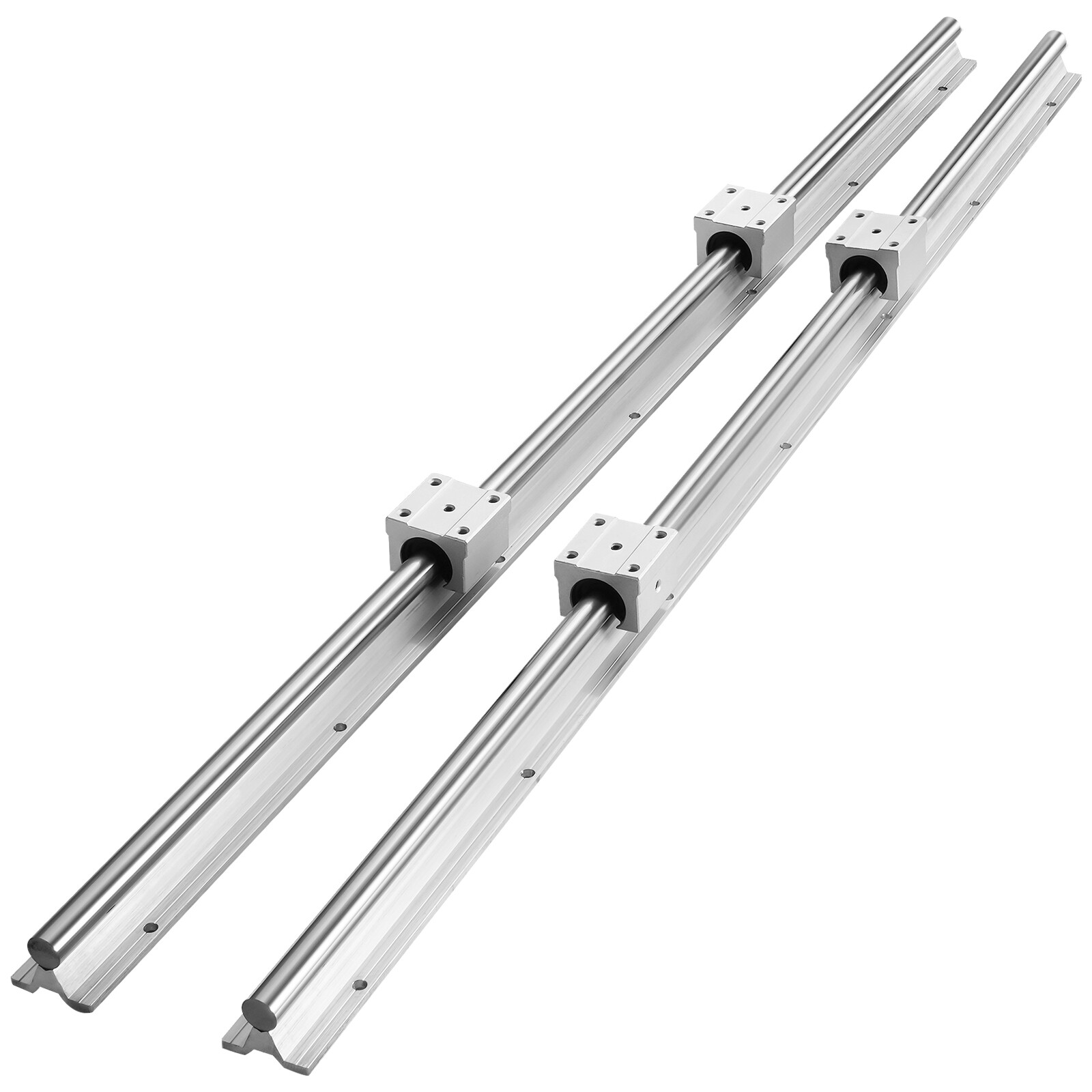 2PCS SBR/SFC Linear Guide Rail Slide Rail 4 PCS Bearing Block Rail Support