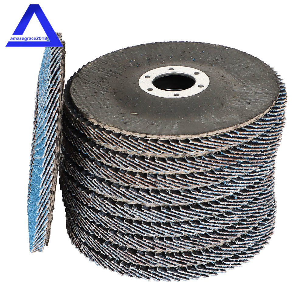 4-1/2" Flap Sanding Disc 40 60 80 120 Grit 4.5 Grinding Wheels for Angle Grinder