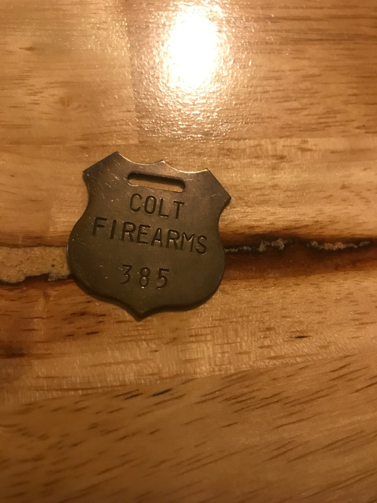 Colt Property Tag Gunsmith Arms Room Inspector Patina BLEMISH Collector GUN GIFT
