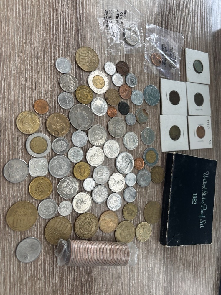 Mixed World & US Coin Collection, Multiple Countries, 1982 US Proof Set ￼￼