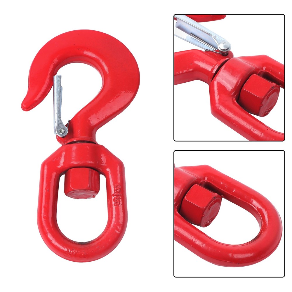 3 Ton 5/8" Locking Swivel Hook Grade 80 Lifting Hook Rigging with Latch