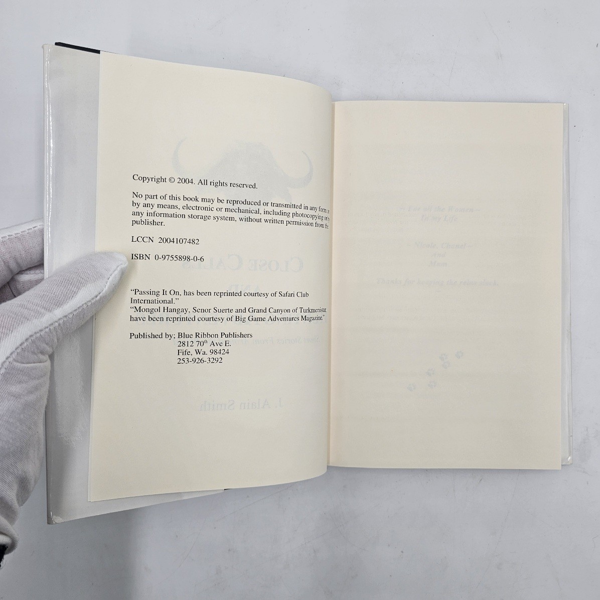 Close Calls and Hunting Adventures by J. Alain Smith | Big Game Safari 1st Ed HC