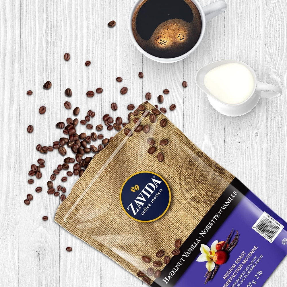 Premium Hazelnut Vanilla Whole Bean Coffee, 2 LB