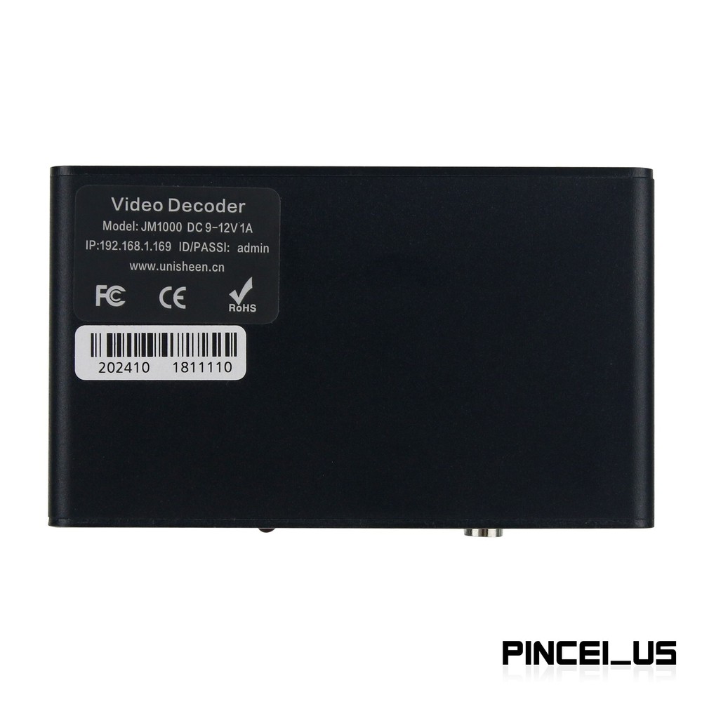 Unisheen JM1000 Video Decoder H.265 Decoder for RTMP Live Streaming 4K Video