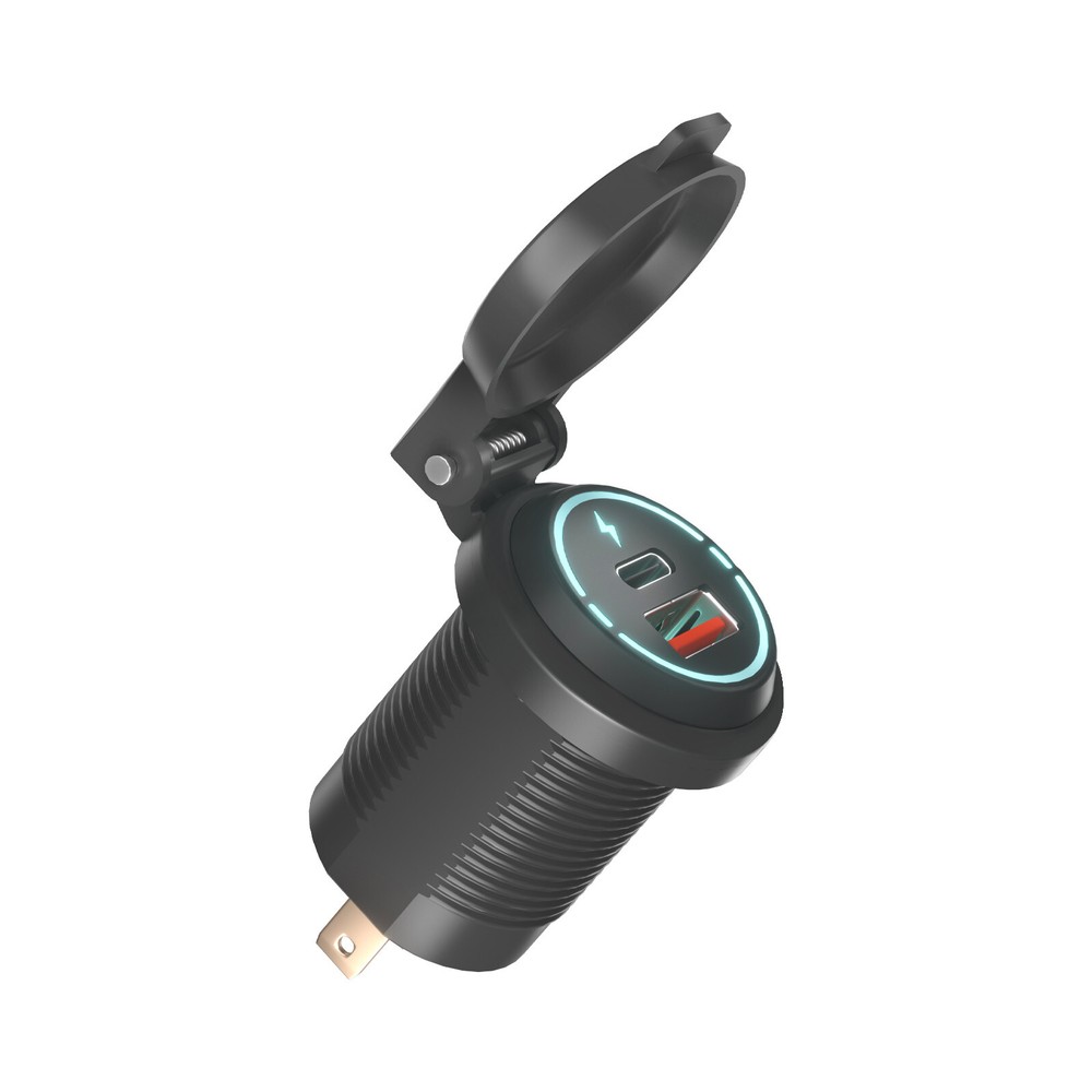 Type-C USB Car Phone Charger Fast Charging Cigarette Lighter Socket Power Outlet
