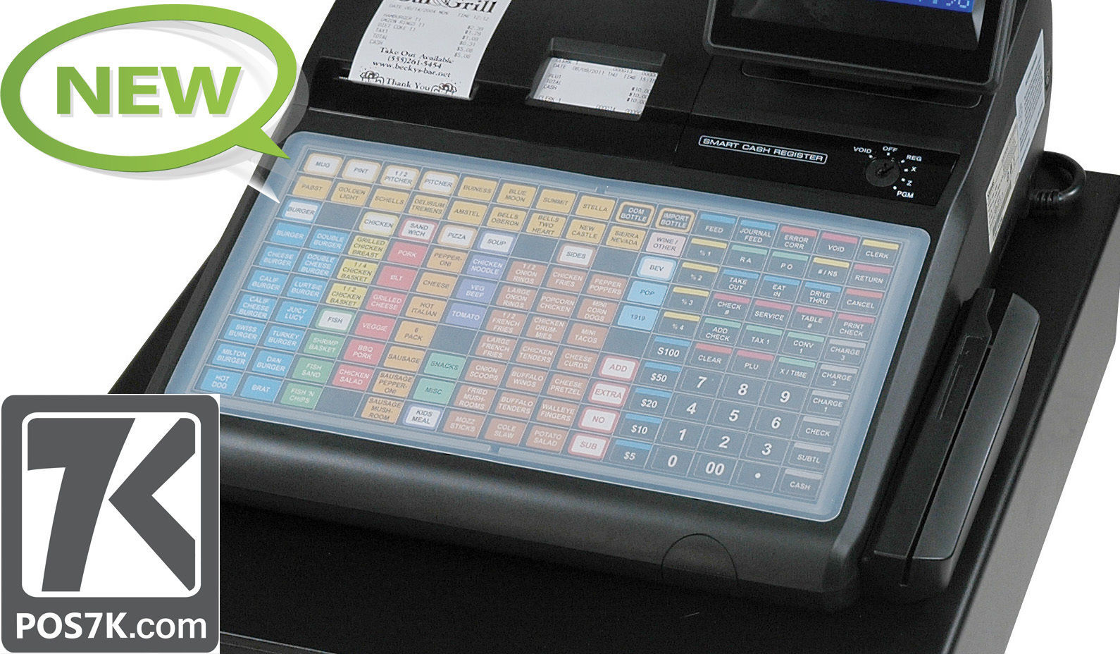 SAM4S ER 920, ER 940, SPS 320, SPS 340 Overlay Flat Keyboard Wet Cover Silicone