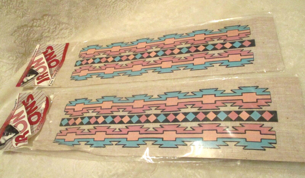 Crafting~Iron Ons~Southwest Pattern~2 Sealed Packages