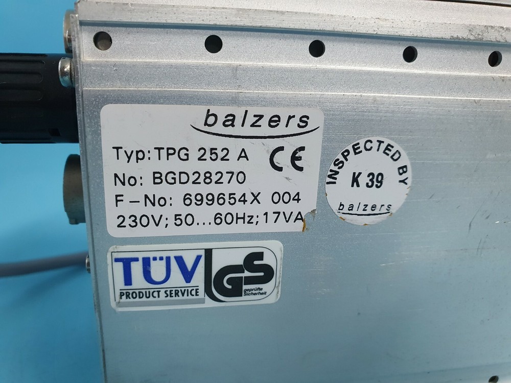 BALZERS TPG252A DUAL GAUGE CONTROLLER BGD28270