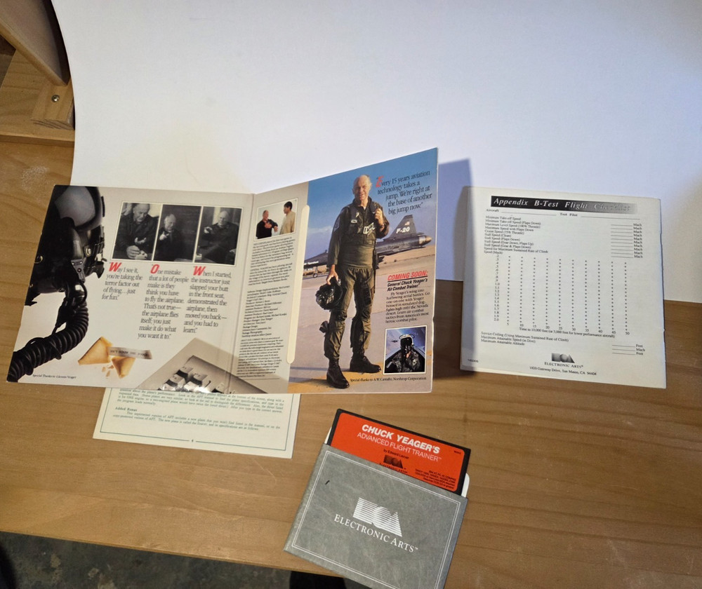 Electronic Arts EA Chuck Yeager's Advanced Flight Trainer IBM PC Tandy