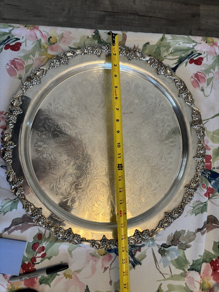 Silver Plate Eastern Silver, NYC 20” Platter