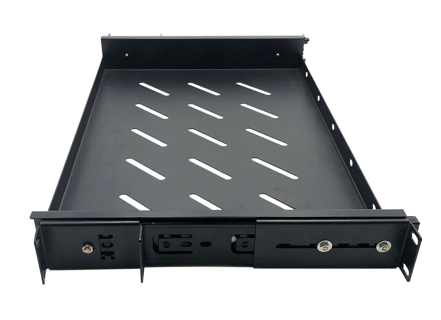 19" Rack Mount ADJUSTABLE Pull-Out Sliding Keyboard Mouse Network Shelf Tray