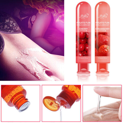 Edible Fruit Flavor Lubricant Gel Oral Sex Lube Sexual Mild Massage Oil Adult
