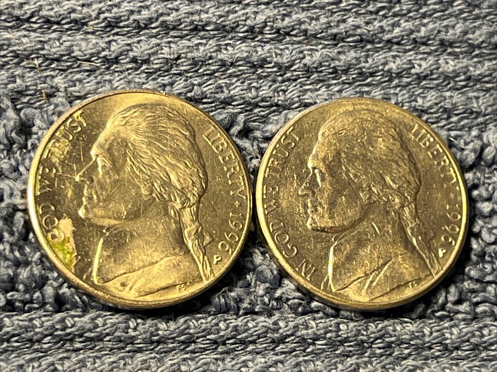 1996 P Nickel Error Lot(spike heads)
