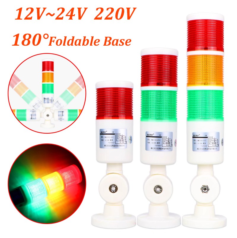 Red/Yellow/Green Three color LED Multi layer Warning Light 180 Foldable Base