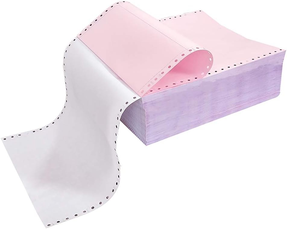 FirstZi 9-1/2 x 11 Inches NCR Continuous Feed Computer 2 part, White+Pink
