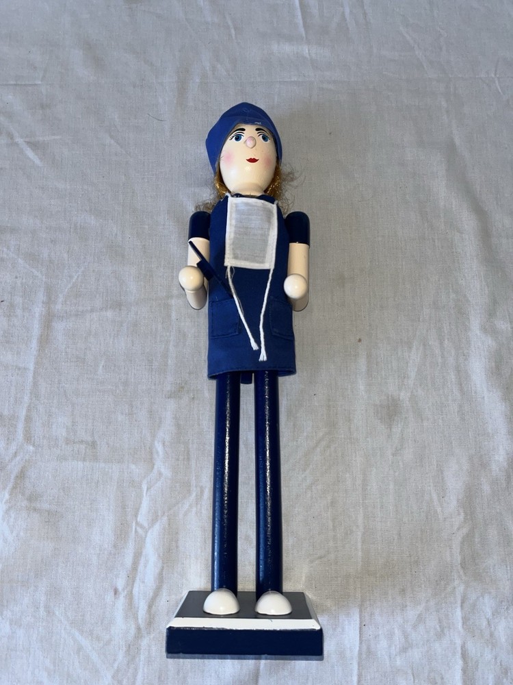 Wooden Nurse Nutcracker 16"